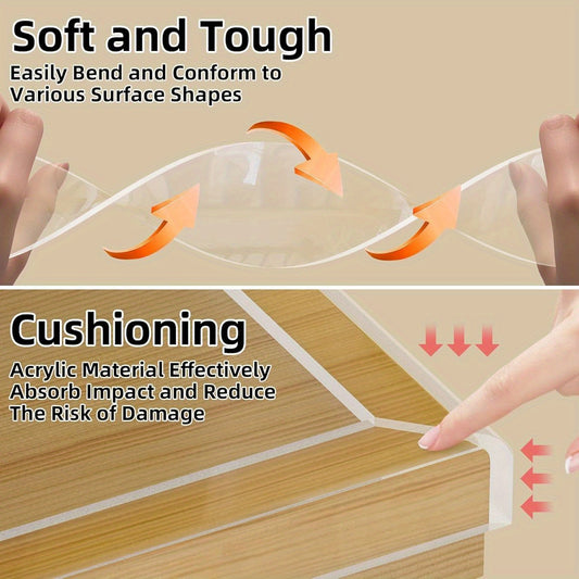 Clear Edge Protector, Safe Corner Protector, Anti- Sharp Edge Protector, for Furniture, Drawers, Tables, Cabinets 1. 18inX6. 56FT