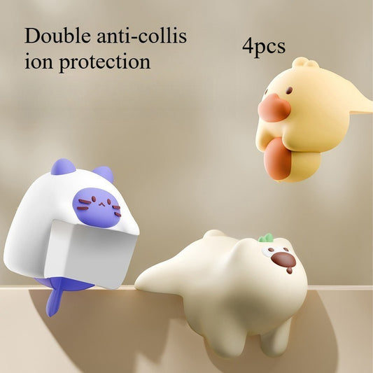 Anti-Collision Safety Corner Guards for Tables & Beds - Durable Plastic Right-Angle Protection with Cute Cartoon Design, Non-Toxic, Scratch-Resistant, Easy Install Furniture Protectors