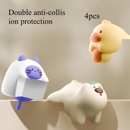 Anti-Collision Safety Corner Guards for Tables & Beds - Durable Plastic Right-Angle Protection with Cute Cartoon Design, Non-Toxic, Scratch-Resistant, Easy Install Furniture Protectors