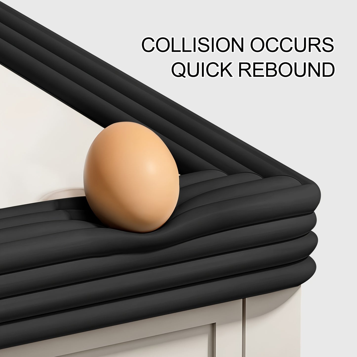Nitrile Foam Safety Corner Protection Strip - 78.74\u002F196.85 Inch, Black, Phthalate-Free, Anti-Collision, for Home Improvement
