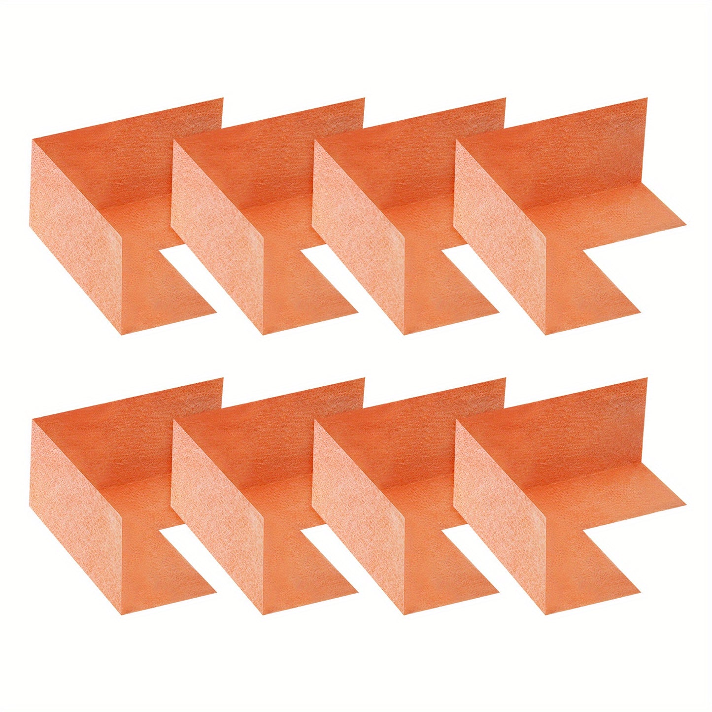 8pcs High Quality Seamless Shower Corner Covers - Heavy-Duty Polyethylene Bathtub & Steam Room Inside Corner Guards with Flannel-Finish Surface, Orange (5.2\