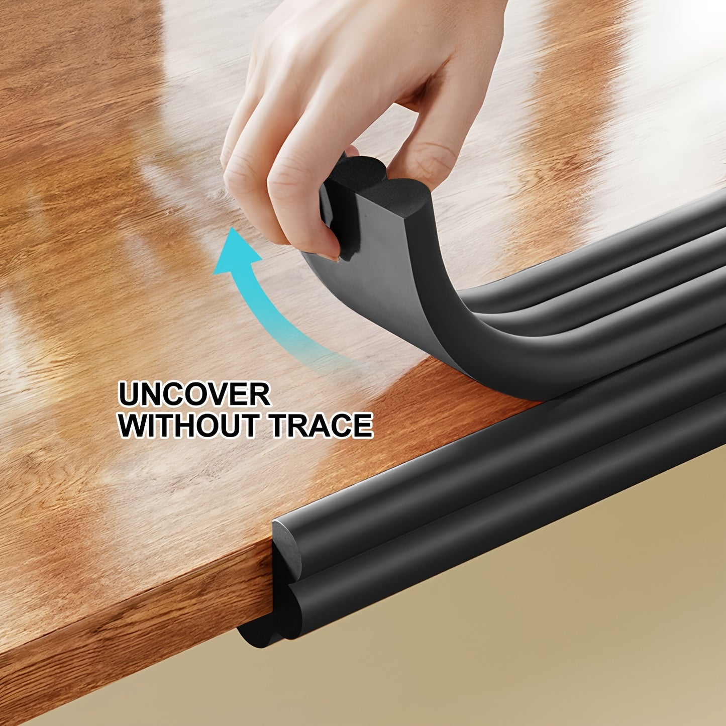 Nitrile Foam Safety Corner Protection Strip - 78.74\u002F196.85 Inch, Black, Phthalate-Free, Anti-Collision, for Home Improvement
